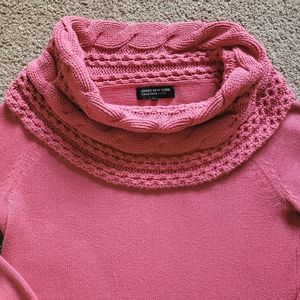 Jones NY Pink Cowl Neck Sweater